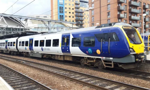 Photo of a Nothern Rail Train. Photo by Jon David Houghton, CC BY-SA 4.0 , via Wikimedia Commons